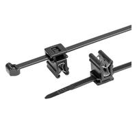 chiaroermannTyton 156-00948 T50ROSEC4A-PA66W-BK (100) Kabelbinder con Clip 200mm 4.6mm nero 100St.