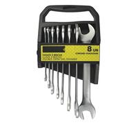 Chiave 2 bocche - strumento in acciaio CRV, include 8 pezzi, ideale per lavori di fissaggio e disadattamento, durevole e resistente. *