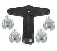 Chiave + 4 viti coprimozzo Opel 18mm