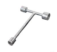 Chiave a bussola a 3 vie con manico a T a tre rebbi per riparazione ciclistica con design a forchetta in acciaio al carbonio forgiato e struttura in lega di cromo vanadio, 819 mm (12-14-17 mm)