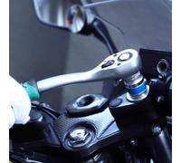 Chiave a bussola a cricchetto con cricchetto reversibile a 72 denti e sgancio rapido, rotazione di 5 gradi per giro, opzioni da 1/4", 3/8" e 1/2" (C)