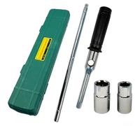 Chiave a bussola a croce in acciaio al cromo vanadio con leva estesa e meccanismo a molla a sfera antiscivolo per bloccare la presa sicura per ruote dell'auto (B)