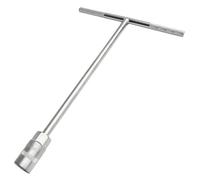 Chiave a bussola, a testa esagonale, lunga, 6-19 mm, con impugnatura a T, a portata profonda, 1 pz, argento