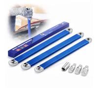 Chiave a Bussola con Prolunga Universale, Estensione per Cricchetto con Meccanismo a Catena, Strumento per Spazi Stretti Motore Auto e Moto, Trasferimento di Coppia 1:1, Adattatori Inclusi (A,3)