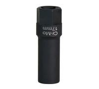 Chiave a bussola da 17 mm con 7 angoli esterni, adattatore a manicotto da 1/2", connessione quadrata per la rimozione del dado, chiave a bussola