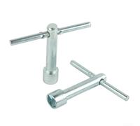 Chiave a bussola esagonale con manico a T, 2 pezzi, 10 mm, in acciaio, strumento manuale per una regolazione precisa del dado su elementi di fissaggio filettati sporgenti