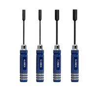 Chiave a bussola esagonale da 4/5,5/7/8 mm, blu | Maniglie zigrinate in lega di alluminio per l'installazione e la rotazione di elementi di fissaggio a sei lati