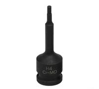 Chiave a bussola esagonale metrica da 30,5 cm, gambo da 1/2 pollici con meccanismo di bloccaggio del foro del perno, compatibile con utensili ad aria e a batteria, dimensioni da H4 a H12 (H4)