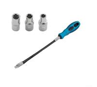 Chiave a bussola flessibile con adattatore da 1/4 di pollice per prese H5 H6 H7, cacciavite con impugnatura morbida con albero pieghevole, strumento da 310 mm per T