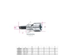 Chiave A Bussola Giravite Per Viti Con Intaglio 1/2" - Beta 920LP