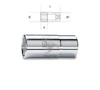 Beta 920AL 19 - Chiavi a bussola con attacco quadro femmina 1/2", tipo lungo bocca esagonale, cromate