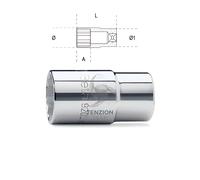 Beta 920BL 22 - Chiavi a bussola con attacco quadro femmina 1/2", tipo lungo bocca poligonale, cromate