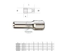 Chiave A Bussola Lunga Torx 3/8" - Beta 910FTX/L