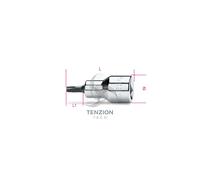 BETA 920TX Chiave a bussola maschio per viti Torx con attacco quadro 1/2 cromate