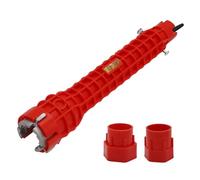 Chiave a bussola multifunzione 8 in 1 per rubinetto, lavello, lavello, rubinetto, kit di chiavi a bussola, chiave per tubi, per WC, lavandino, bagno, cucina