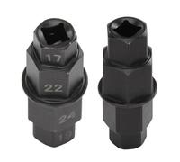 Chiave a bussola nera for moto, utensile for la rimozione del perno esagonale dell'asse della ruota anteriore e posteriore motocicletta, 17, 19, 22, 24 mm