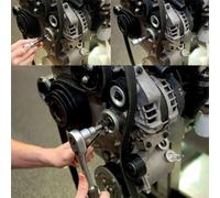 Chiave a bussola per alternatore, 33 denti, per rimozione e installazione di pulegge a cinghia trapezoidale con supporto M10 T50 Torx Socket Bit (T50)