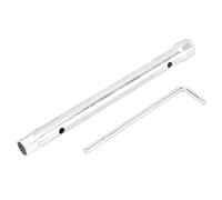 Chiave a bussola per candele auto KIMISS 16 mm/21 mm, chiave a tubo esagonale a doppia testa per la rimozione della chiave (argento)