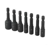 Chiave a bussola per rubinetto, adattatore per presa del rubinetto, chiave per mandrino a macchina 1/4 con impugnatura esagonale filettata, accessori per cacciavite pneumatico (7 pezzi/set)