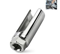 Chiave a bussola per sonda lambda da 22 mm, chiave a bussola per sonda lambda, chiave a bussola per sonda di ossigeno, strumento per sonda O2, attacco da 1/2 pollice, acciaio al cromo vanadio, 90 mm.