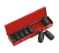 Chiave a Bussola Set 8pc 1.9cmSq Drive Profondo Metrico - Sealey Ak80/9m Nuovo