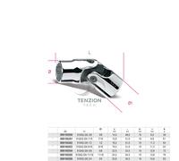 Chiave A Bussola Snodata Bocca Poligonale 3/8" - Beta 910AS/SN