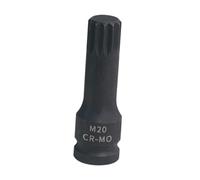 Chiave a bussola tripla quadrata da 1/2", 20 mm, M20, lunghezza 7,6 cm, per lavori di sterzo e sospensioni automobilistiche
