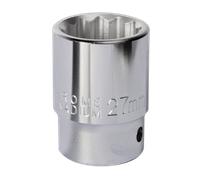 Sealey 27mm 1.9cmSq Drive Standard Walldrive Presa 12pt Cromato S34/27