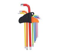 Chiave a chiave esagonale set 9pcs multi cromo vanadio in acciaio a sfera di tasto a braccio esalto per il gruppo automobilistico riparazioni fai - -te 1,5 mm a 10 mm resistenti