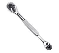 Chiave a cricchetto a 72 denti a doppia direzione, con impugnatura ergonomica antiscivolo, supporto per punte da 0,6 cm, chiave in lega di acciaio ad alta resistenza