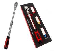 Chiave a cricchetto a 72 denti a sgancio rapido con manici retrattili e azionamento da 1/2" per rapidi cambi di presa e interruttore di direzione