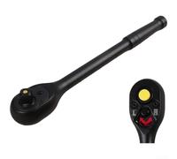 Chiave a cricchetto a 72 denti con pulsante di sgancio rapido e direzione reversibile, attacco 3/8, struttura in acciaio al cromo vanadio, impugnatura ergonomica per spazi ristretti (nero)