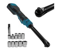 Chiave a cricchetto a batteria da 3/8" per batteria Makita da 18 V, testa allungata da 16 cm, 320 giri/min, set di chiavi a cricchetto elettriche da 80 N.m, con luce LED e 8 bussole