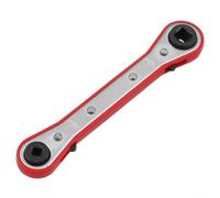 Chiave a cricchetto a doppia testa con design a testa quadrata per manutenzione HVAC, supporta diverse dimensioni per il funzionamento della valvola di ingresso e della valvola del compressore (A)