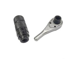 Chiave a cricchetto compatta a due vie per cacciavite da 1/4 di pollice con design a testa staccabile per spazi ristretti, include presa a 72 denti per una rotazione regolare durante le riparazioni