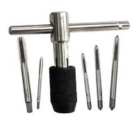 Chiave a cricchetto con manico a T, set di utensili per filettatura, rubinetto manuale a forma di T, chiave a cricchetto per metallo, alluminio, legno