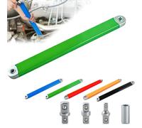 Chiave a cricchetto con prolunga da 15,4, con adattatori 1/4", 3/8", 1/2"