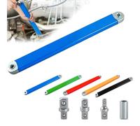 Chiave a cricchetto con prolunga da 15,4, con adattatori 1/4", 3/8", 1/2"
