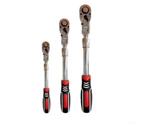 Chiave a cricchetto con testa girevole a 72 denti, manico telescopico estensibile, coppia regolabile, sgancio rapido 1/2 1/4 3/8, in acciaio, presa bidirezionale per auto, casa, meccanico, riparazioni