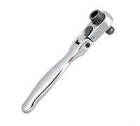 Chiave a cricchetto da 1/4" con testa flessibile, 2 in 1, con meccanismo a 72 denti e testa girevole a 180°, per utensili in acciaio CR-V per spazi ristretti | per riparazione auto bici