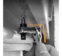 Chiave a cricchetto da 1/4 di pollice con ingranaggio a passo fine a 72 denti e interruttore di direzione controllato dal pollice per una regolazione rapida del fissaggio (B)