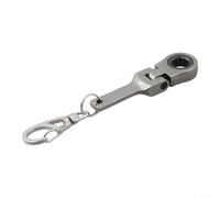 Chiave a cricchetto da 10 mm con portachiavi per il supporto di ispezioni di routine e controlli di manutenzione preventiva (argento specchiato)