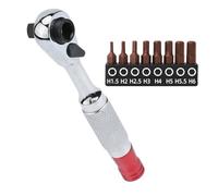 Chiave a cricchetto da 35,6 cm per Torx in metallo e gomma, con presa in pollici, anti ruggine, indurimento complessivo solo per più professionali (H1.5-H6)