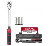 Chiave a cricchetto di precisione a 72 denti con interruttore a doppia direzione, arco di oscillazione a 5° e scala N.per M incisa, per spazi ristretti, uso professionale e fai da te