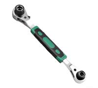 Chiave a cricchetto multifunzione progettata per facilità d'uso nei lavori di riparazione, con cricchetto bidirezionale, impugnatura ergonomica e struttura in acciaio resistente alla ruggine per una