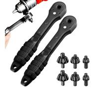 Chiave A Cricchetto Per Mandrino Trapano 2 In 1,Chiave Universale Per Trapano,Con Tre Teste Di Chiave (10 Mm, 13 Mm, 16 Mm),Adatto Alla Maggior Parte Degli Utensili Elettrici (2 pezzo)