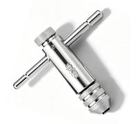 Chiave a Cricchetto per Maschio, Manico a T Regolabile (M3 to M8) | Design compatto, compatibile con rubinetti da M3 a M8, acciaio al cromo-vanadio