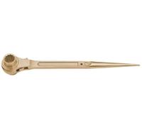 Chiave a cricchetto per ponteggio 19 x 22 mm, ideale per fissare strutture e facilitare il montaggio e lo smontaggio di ponteggi.
