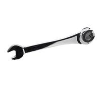 Chiave a cricchetto per tubi, doppia estremità aperta, finitura lucida a specchio, in acciaio al cromo-vanadio, chiave a testa fissa, 14 mm