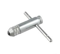 Chiave a cricchetto regolabile con impugnatura a T per maschi a vite per macchine metriche M8, set da 5 pezzi con struttura in acciaio cromato e vongole parallele (set da 7 pezzi)